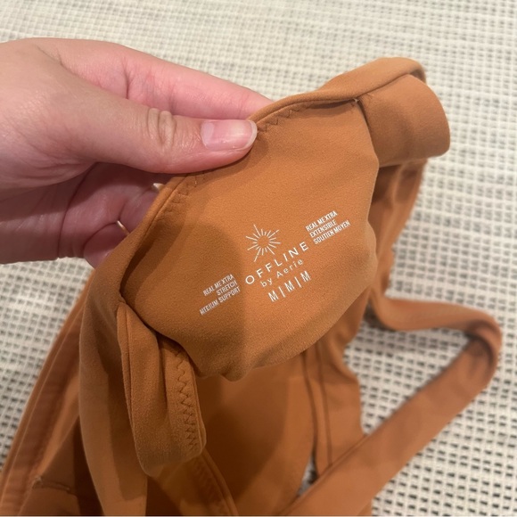 Aerie Offline Burnt Orange Criss Cross Bralette - Picture 3 of 11